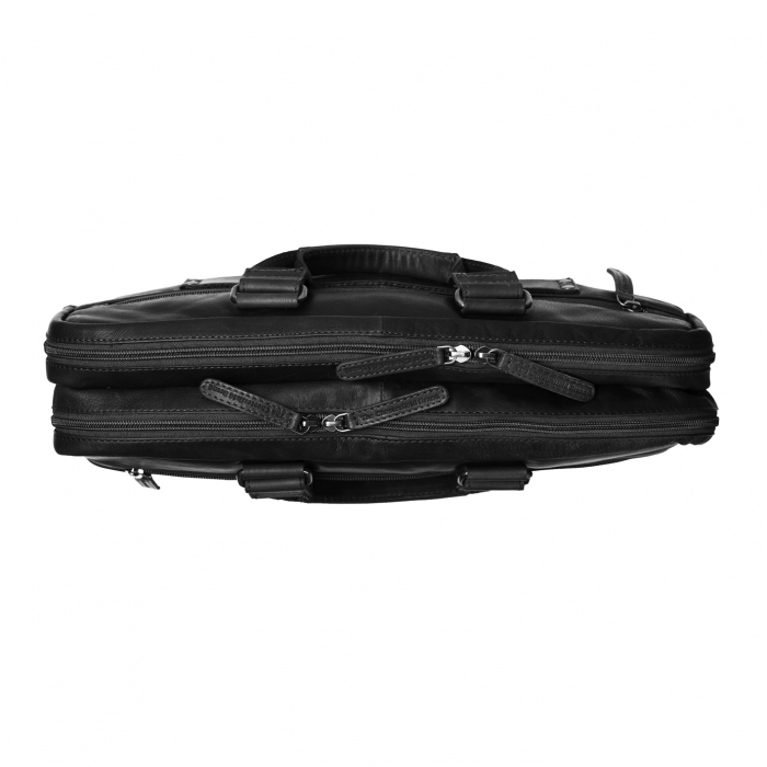 Geanta de laptop din piele naturala, The Chesterfield Brand, Seth 15 inch, Negru [4]