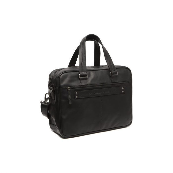 Geanta pentru laptop de 15 inch, din piele naturala, The Chesterfield Brand, Singapore, Negru [2]