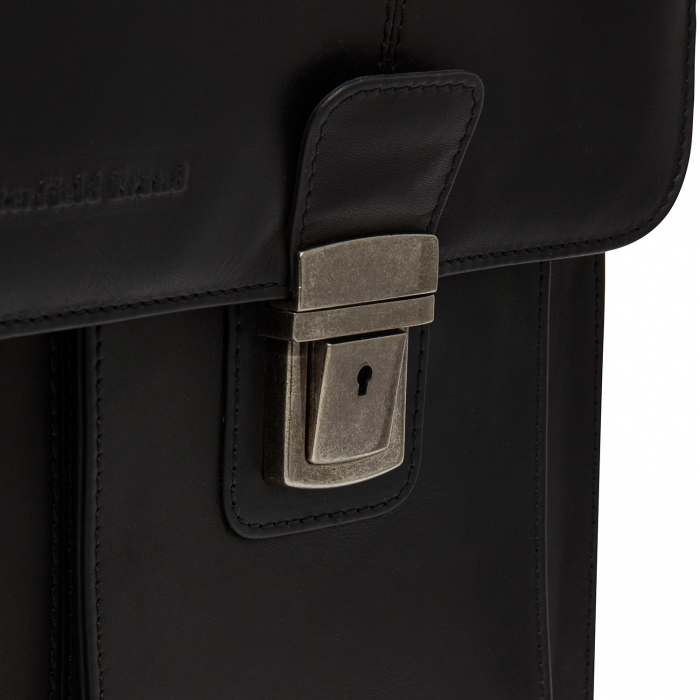 Geanta de laptop din piele naturala, The Chesterfield Brand, Springfield 15 inch, Negru [4]
