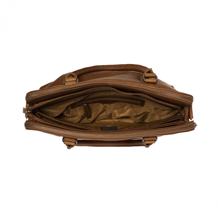Geanta de laptop din piele naturala, The Chesterfield Brand, Stephanie, 15.4 inch, Maro coniac [3]