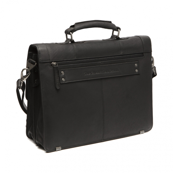 Geanta de laptop, din piele naturala, The Chesterfield Brand, Stuttgart 14 inch, Negru [5]