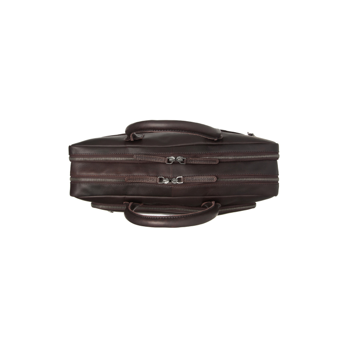 Geanta de laptop din piele naturala, The Chesterfield Brand, Tacama 16 inch, Maro inchis [3]
