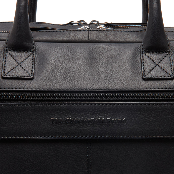 Geanta de laptop din piele naturala, The Chesterfield Brand, Tacama 16 inch, Negru [4]