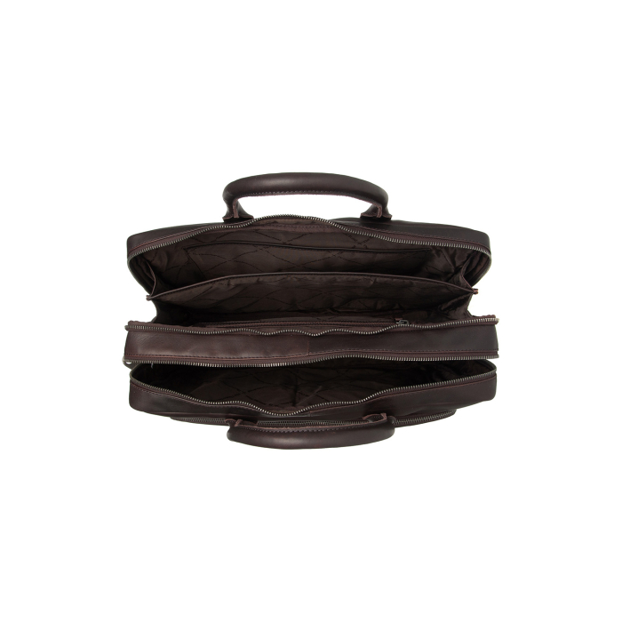 Geanta de laptop din piele naturala, The Chesterfield Brand, Tacama 16 inch, Maro inchis [2]