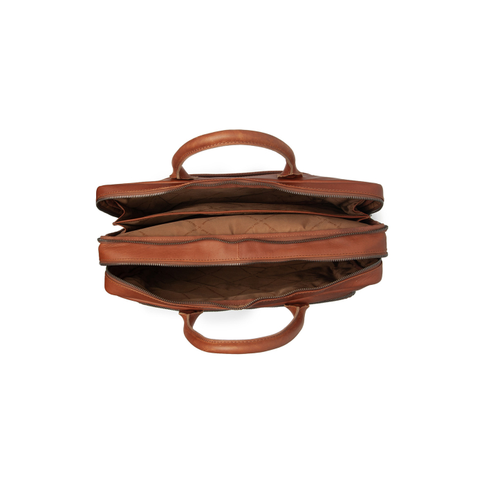 Geanta de laptop din piele naturala, The Chesterfield Brand, Tacama 16 inch, Maro coniac [4]