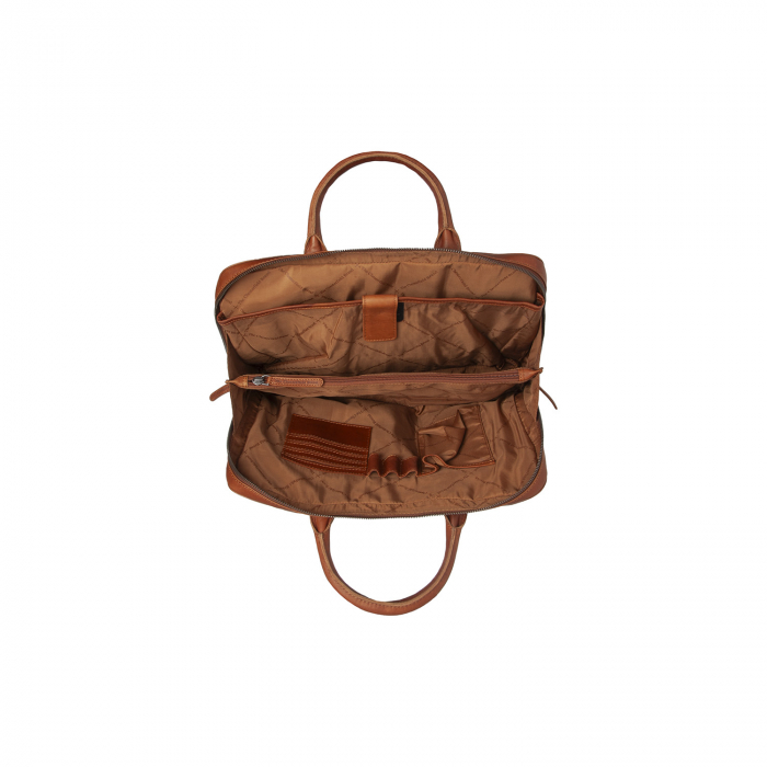 Geanta de laptop din piele naturala, The Chesterfield Brand, Tilbury,14 inch, Maro coniac [4]