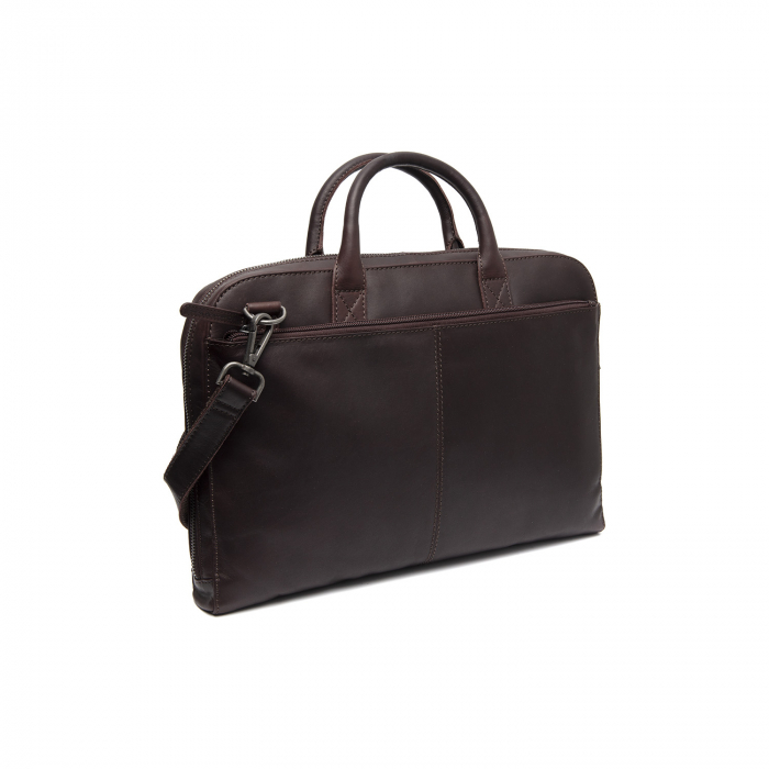 Geanta de laptop din piele naturala, The Chesterfield Brand, Tilbury,14 inch, Maro inchis [2]