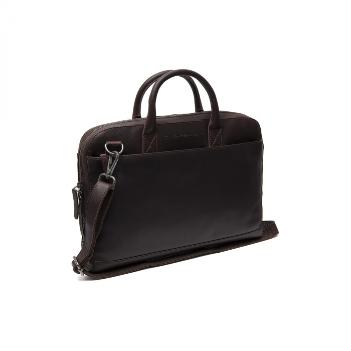 Geanta de laptop din piele naturala, The Chesterfield Brand, Tilbury,14 inch, Maro inchis [1]