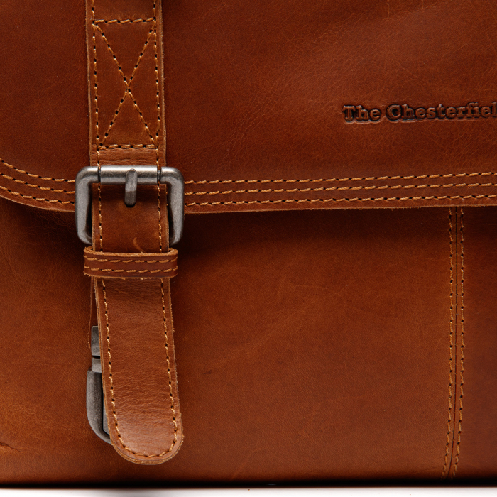 Geanta de laptop din piele naturala, The Chesterfield Brand, Veneto 14 inch, Maro coniac [2]