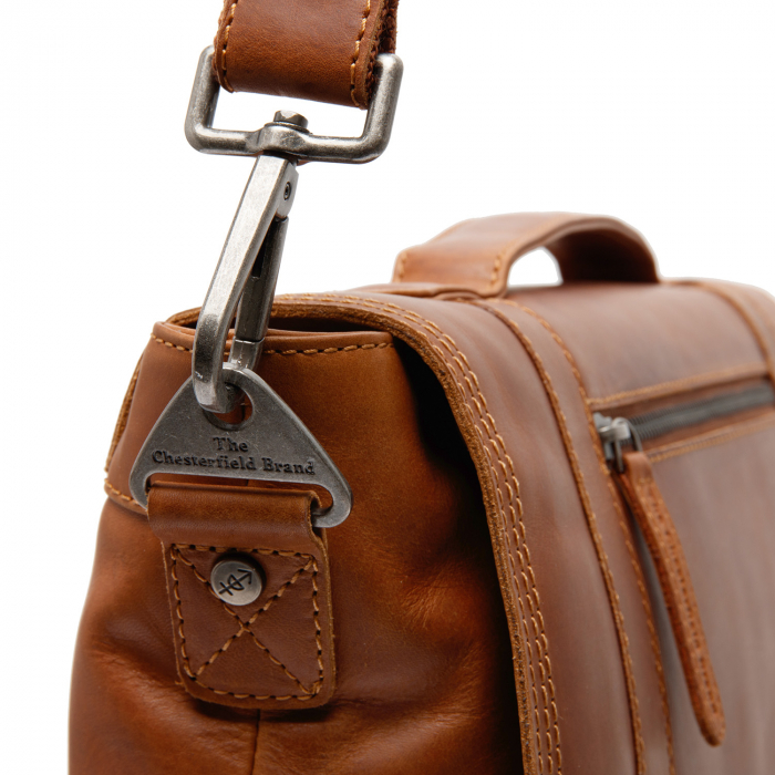 Geanta de laptop din piele naturala, The Chesterfield Brand, Veneto 14 inch, Maro coniac [3]