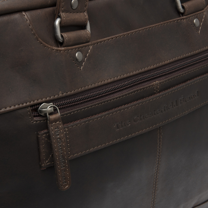 Geanta de laptop Montara din piele naturala, The Chesterfield Brand - Maro inchis [5]