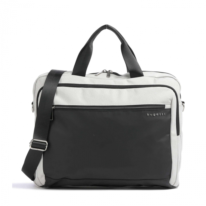 Geanta de laptop si documente, unisex, bugatti, seria Sera, Gri deschis / Negru [9]