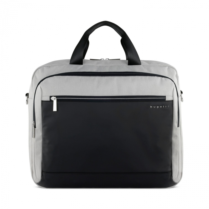Geanta de laptop si documente, unisex, bugatti, seria Sera, Gri deschis / Negru [2]