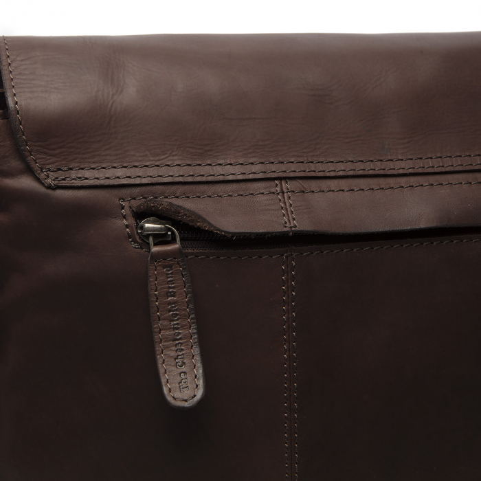 Geanta de laptop The Chesterfield Brand, din piele premium, Toledo, Maro inchis [2]