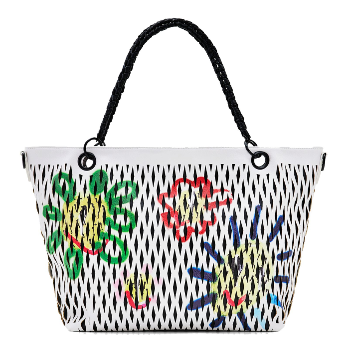 Geanta de mana si umar, Desigual BAG ARTY PEPO LIBIA, Alb / multicolor [5]