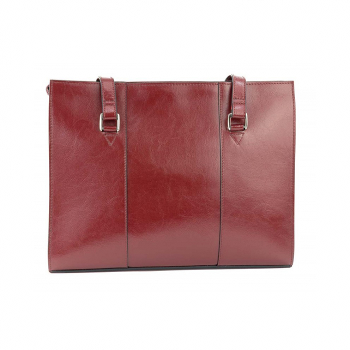 Geanta mica de dama din piele naturala, model 258, Bordo [2]