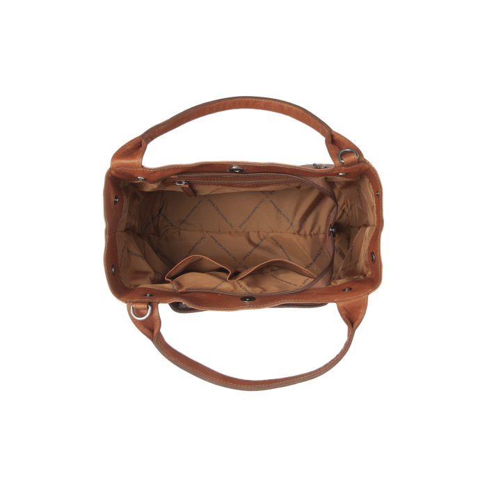 Geanta de mana si umar Tenara din piele naturala, The Chesterfield Brand - Maro coniac [3]