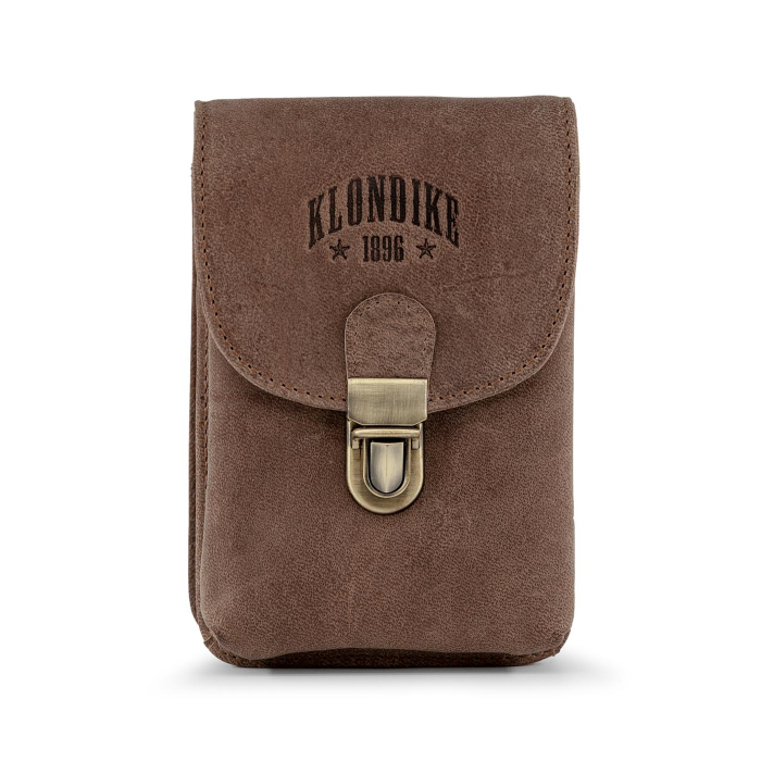 Geanta de pus la curea, Klondike, din piele naturala, model Bobby, Maro [3]