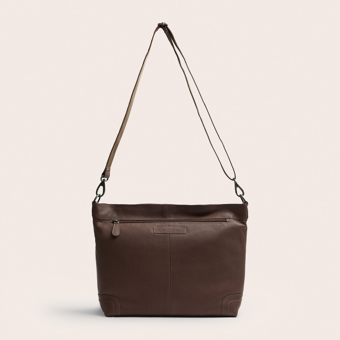 Geanta de umar Astero din piele naturala, The Chesterfield Brand - Taupe inchis [6]