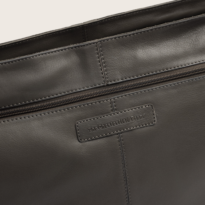 Geanta de umar Astero din piele naturala, The Chesterfield Brand - Gri [13]