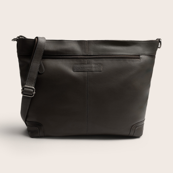 Geanta de umar Astero din piele naturala, The Chesterfield Brand - Gri [6]