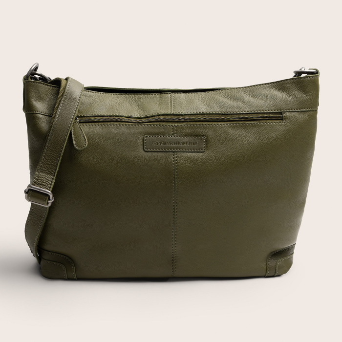Geanta de umar Astero din piele naturala, The Chesterfield Brand - Verde olive [2]