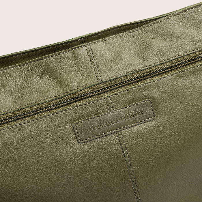 Geanta de umar Astero din piele naturala, The Chesterfield Brand - Verde olive [9]