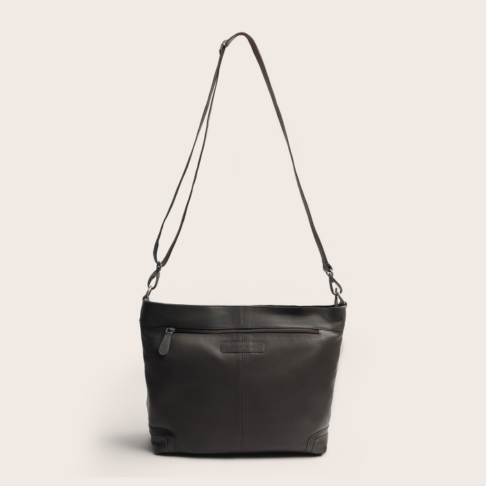 Geanta de umar Astero din piele naturala, The Chesterfield Brand - Gri [9]