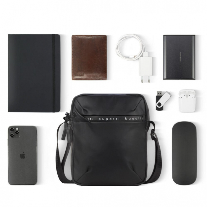 Geanta de umar crossbody, bugatti, seria Blanc Delight, Negru [5]