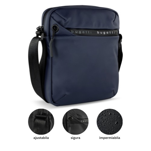 Geanta de umar crossbody, bugatti, seria Blanc Delight, Albastru [2]