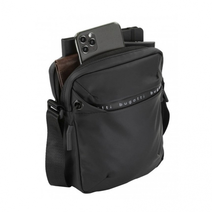 Geanta de umar crossbody, bugatti, seria Blanc Delight, Negru [3]