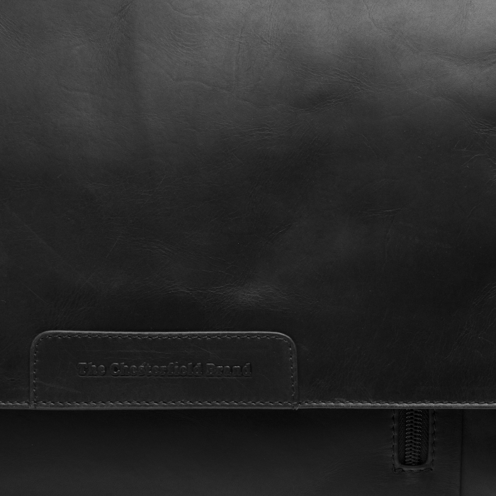 Geanta de umar cu compartiment laptop 14 inch, piele naturala, The Chesterfield Brand, Gili, Negru [3]