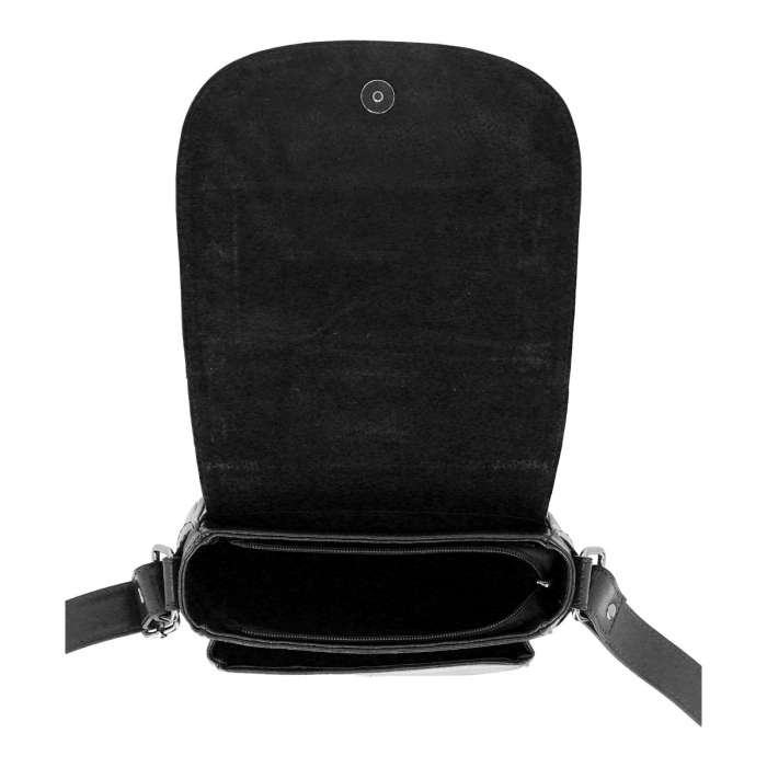 Geanta de dama din piele naturala, model 180, Negru [4]
