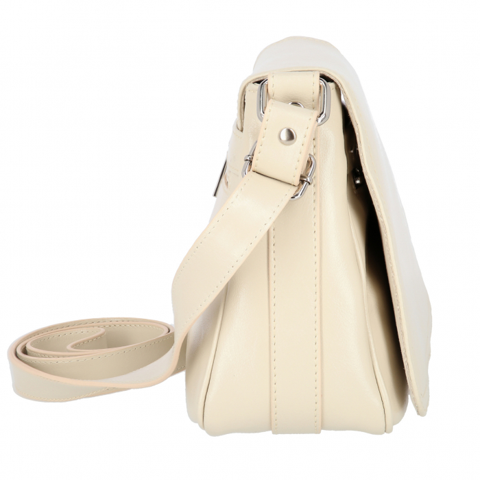 Geanta dama din piele naturala, model 127, de umar si crossbody, Bej [6]