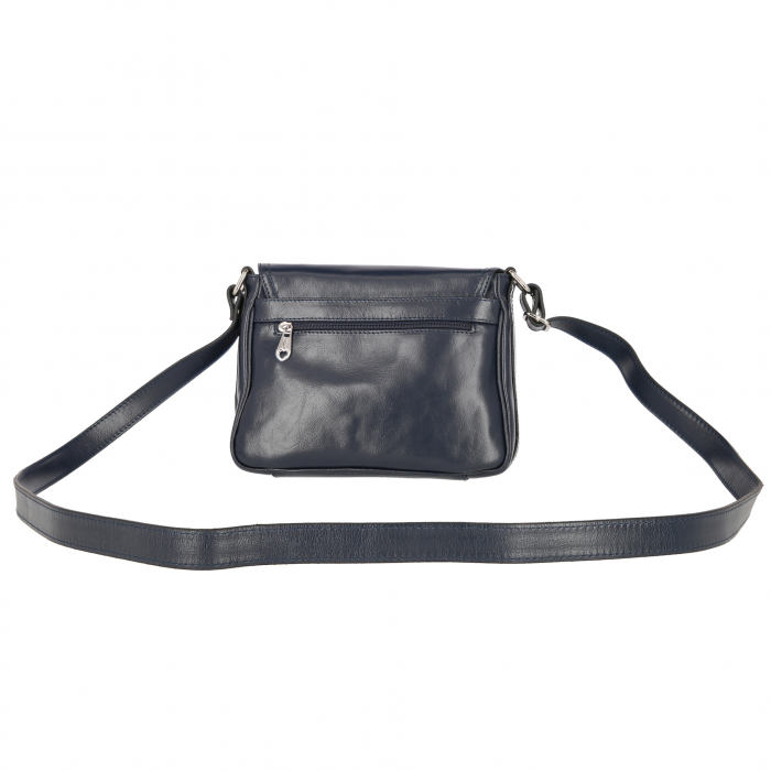 Geanta dama din piele naturala, model 127, de umar si crossbody, Bleumarin [4]