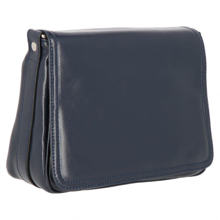 Geanta dama din piele naturala, model 127, de umar si crossbody, Bleumarin [2]