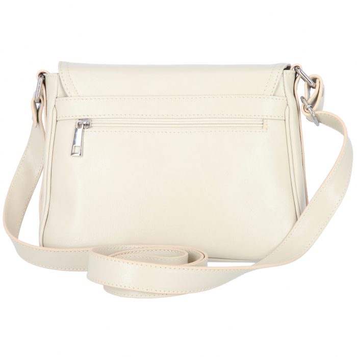 Geanta dama din piele naturala, model 127, de umar si crossbody, Bej [4]