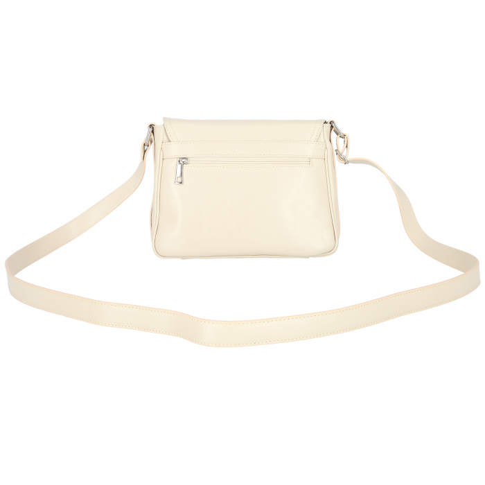 Geanta dama din piele naturala, model 127, de umar si crossbody, Bej [5]