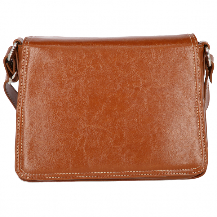 Geanta dama din piele naturala, model 127, de umar si crossbody, Maro tabac [3]
