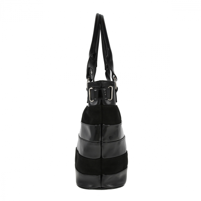 Geanta de dama din piele naturala, model 140, Negru [4]