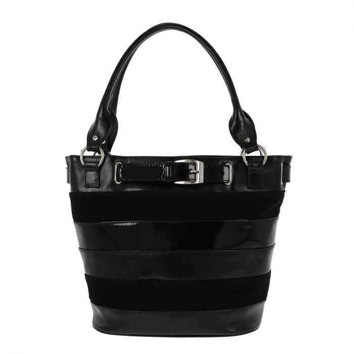 Geanta de dama din piele naturala, model 140, Negru [2]
