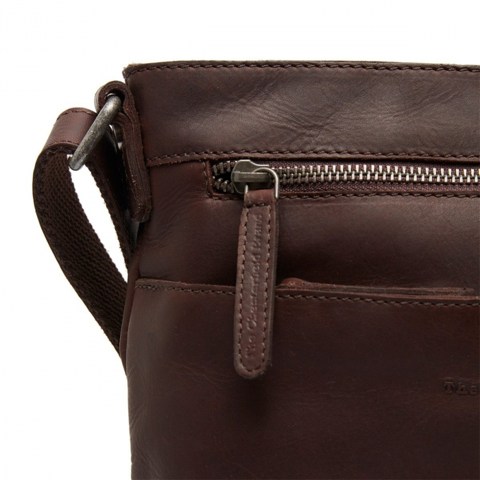 Geanta de umar din piele naturala, The Chesterfield Brand, Almeria, Maro inchis [4]
