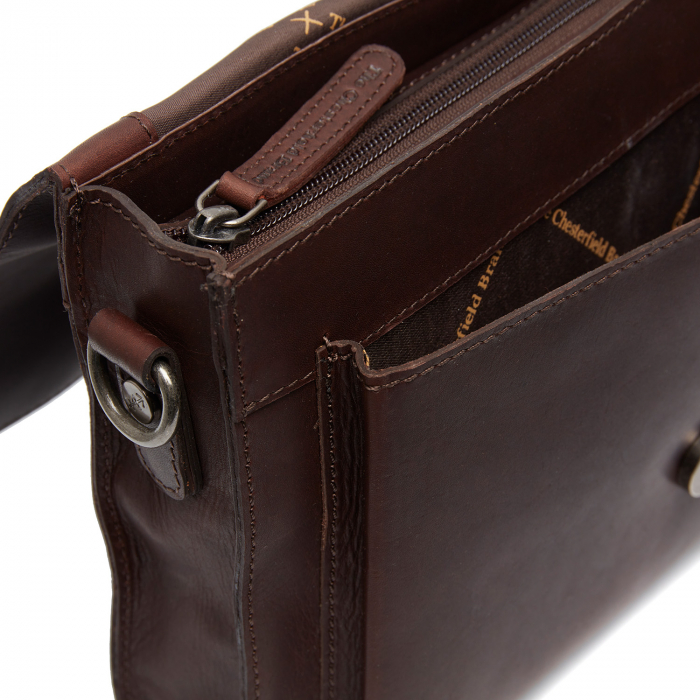 Geanta de umar din piele naturala, The Chesterfield Brand, Aviles, Maro inchis [3]