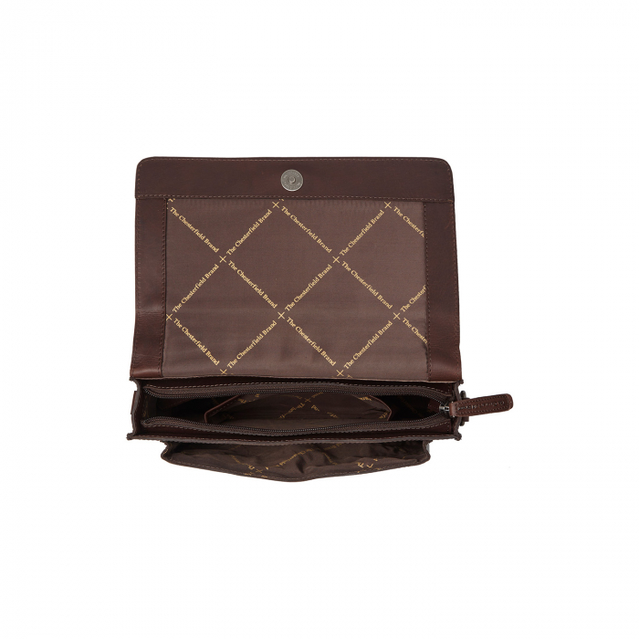 Geanta de umar din piele naturala, The Chesterfield Brand, Aviles, Maro inchis [4]