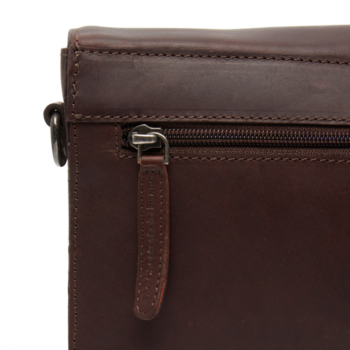 Geanta de umar din piele naturala, The Chesterfield Brand, Aviles, Maro inchis [6]