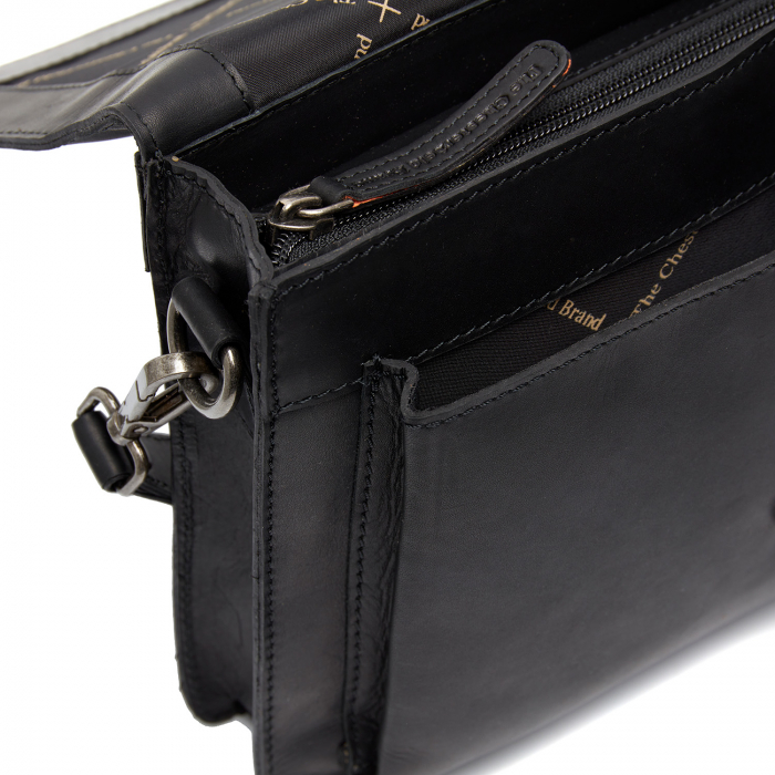 Geanta de umar din piele naturala, The Chesterfield Brand, Aviles, Negru [3]