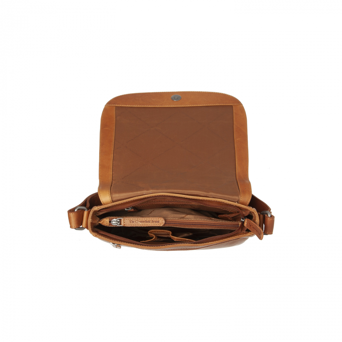 Geanta de umar, din piele naturala, The Chesterfield Brand, Everglades, Maro coniac [5]