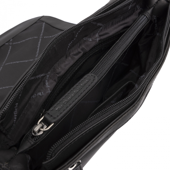 Geanta de umar, din piele naturala, The Chesterfield Brand, Rubio, Negru [2]