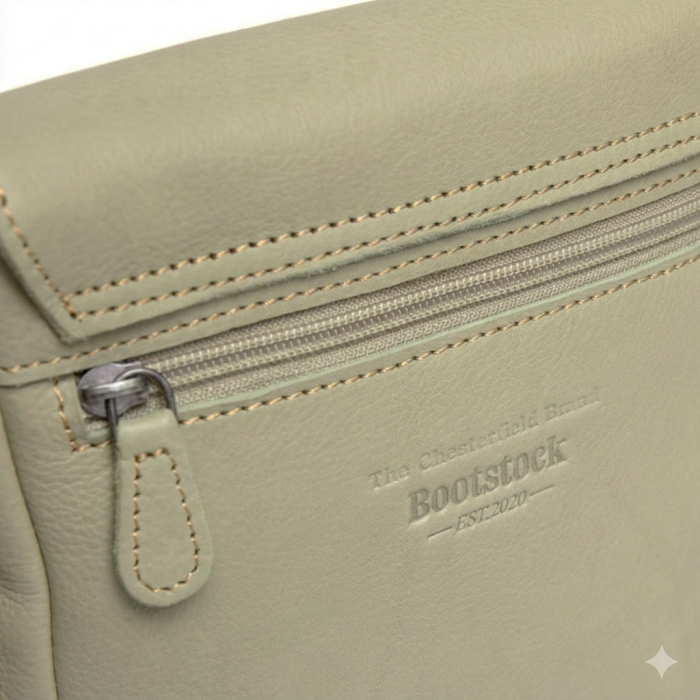 Geanta de umar Primrose din piele naturala, The Chesterfield Brand - Verde pastel [5]