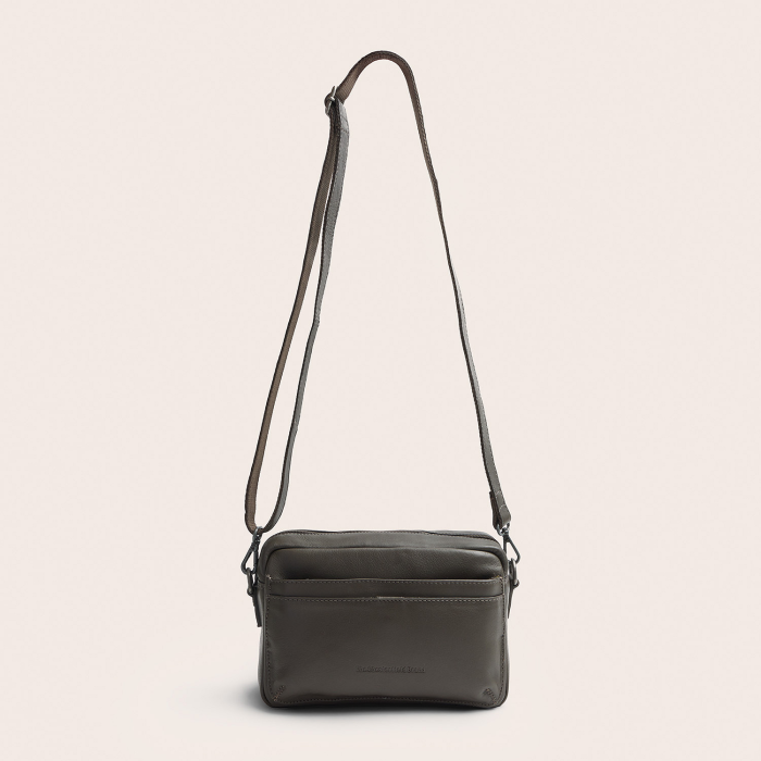Geanta de umar Liora din piele naturala, The Chesterfield Brand - Gri inchis [3]